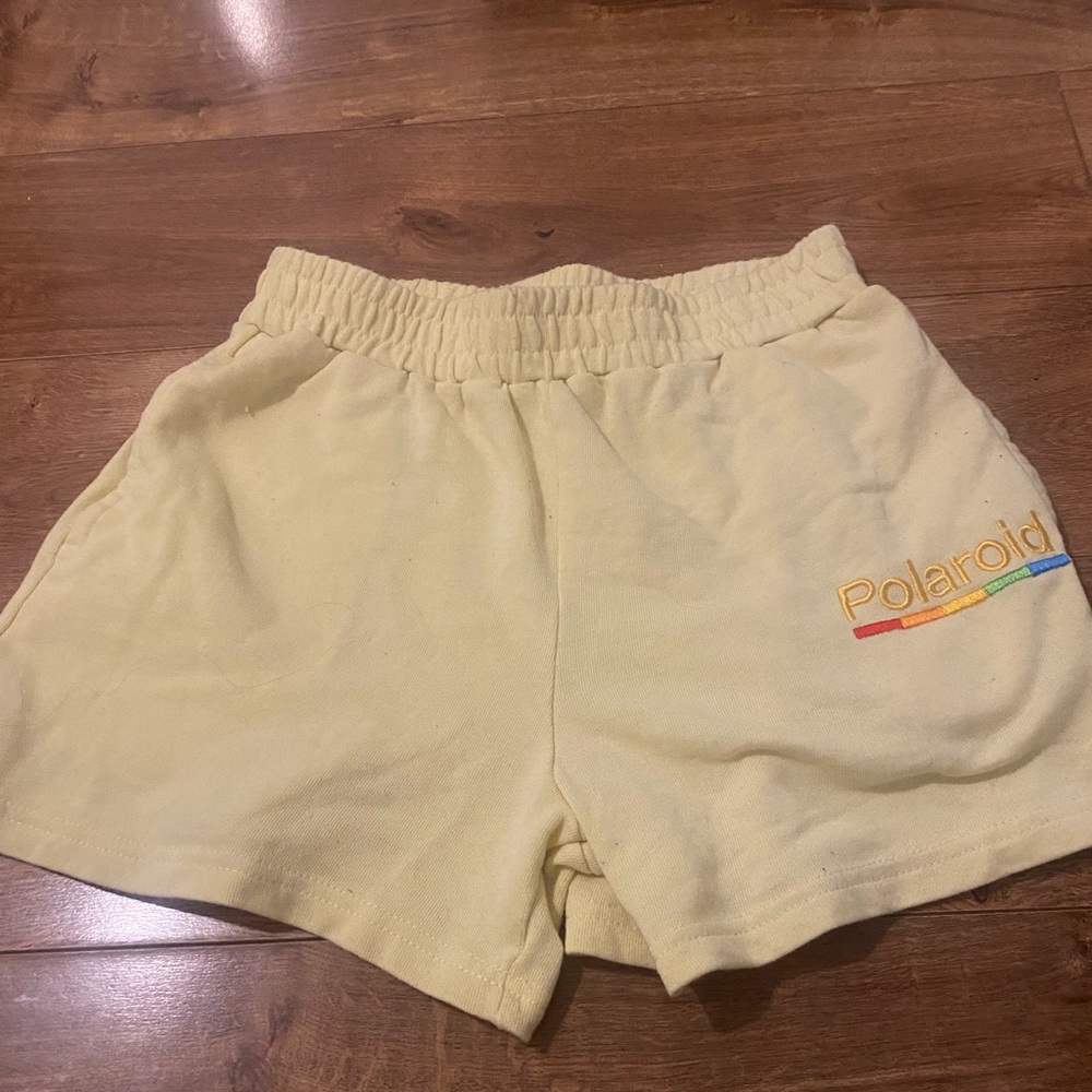 yellow poloroid shorts